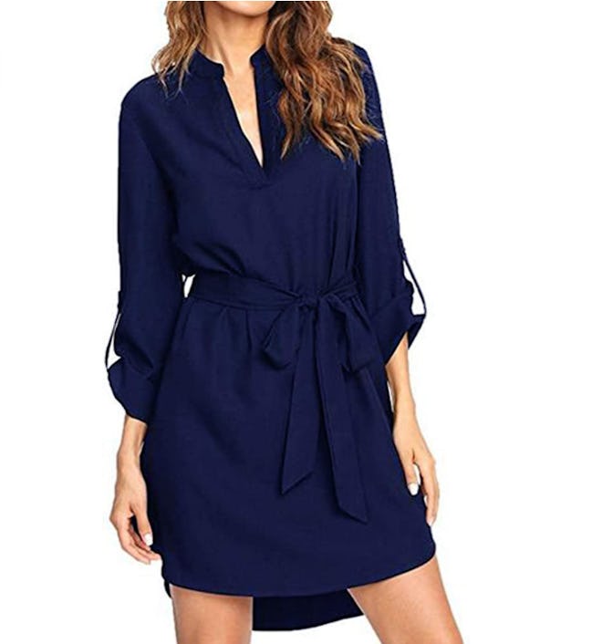 kenoce Button Down Tunic Dress