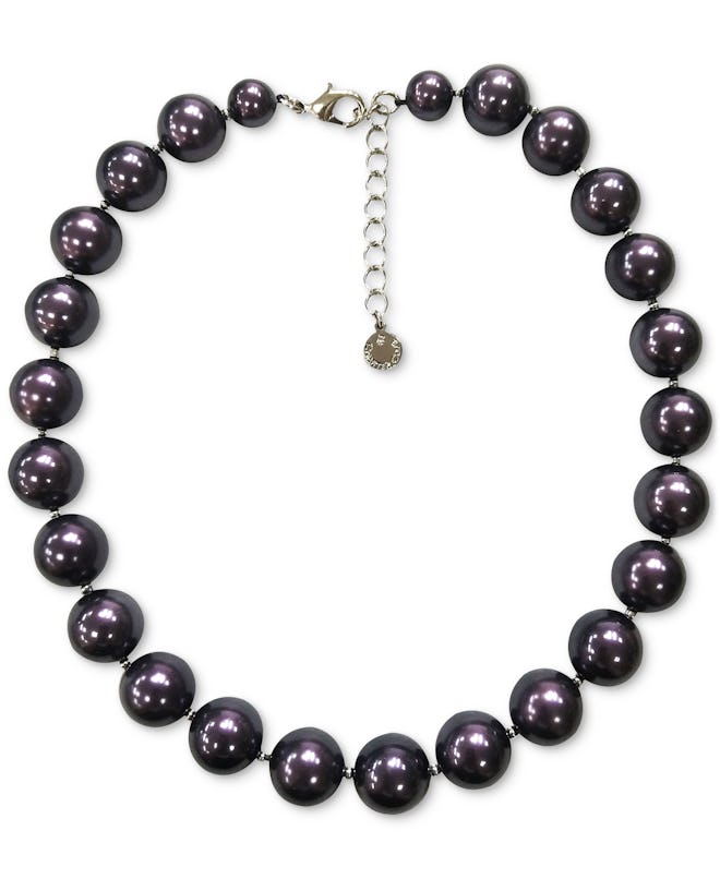 Charter Club Silver-Tone Imitation Pearl Collar Necklace