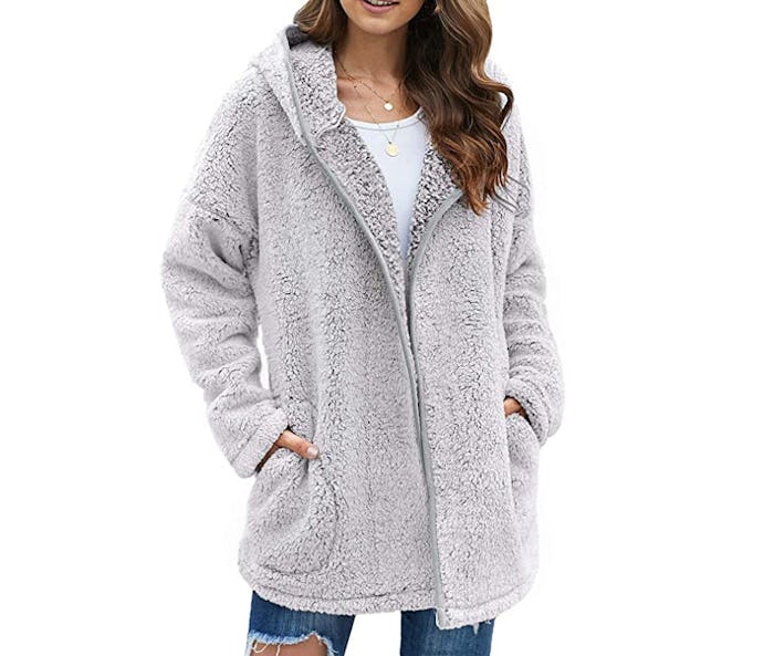 Dokotoo Long Sleeve Fuzzy Cardigans Jacket