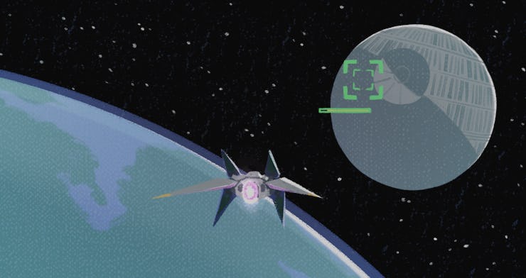 Illustration of an aircraft in space