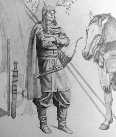 An artists' rendering of the female Viking