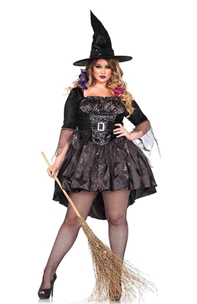 Leg Avenue Women's Plus-Size 2 Piece Black Magic Mistress Witch Costume