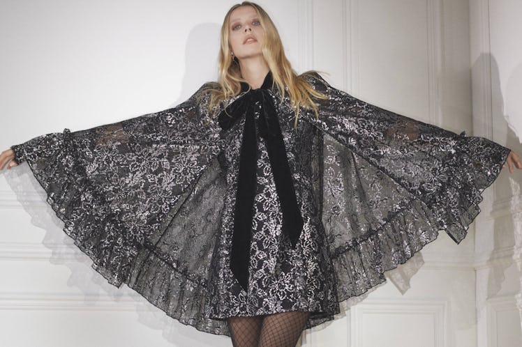 Greta Bellamacina in H&M x the Vampire's Wife dress and cape.