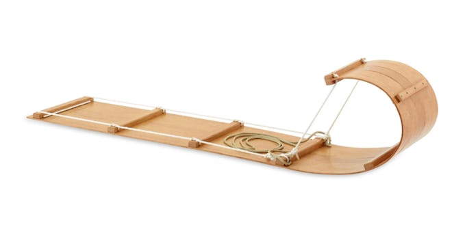 best sleds 2022: wooden toboggan