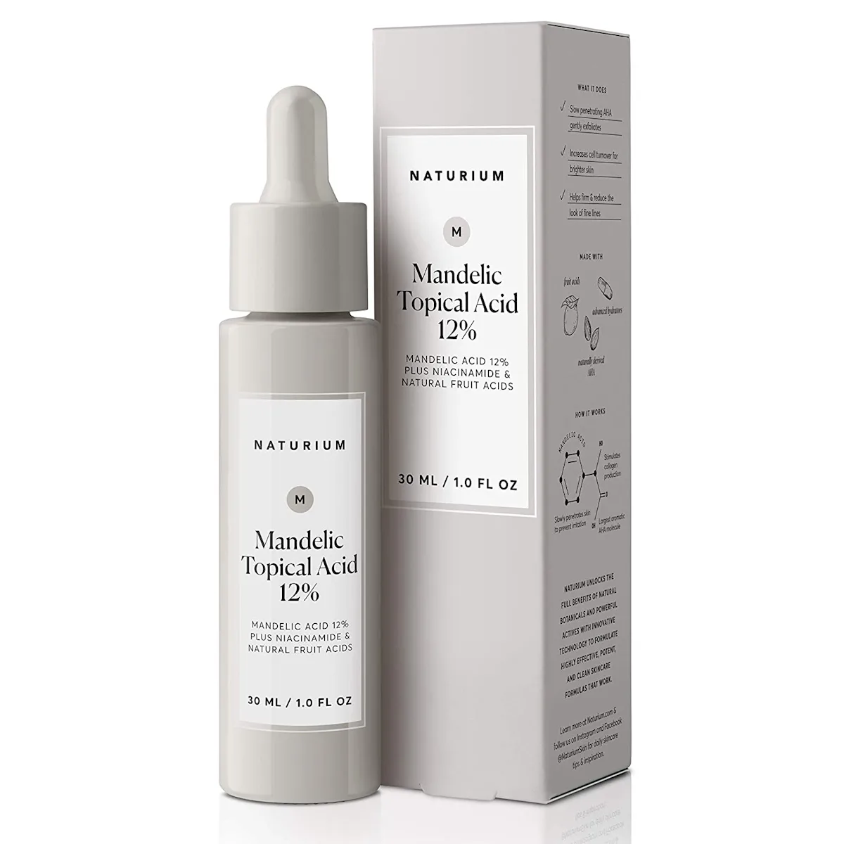 These AHA Serums Will Give You Your Clearest, Smoothest Skin 7 Naturium Mandelic Topical Acid 12%
