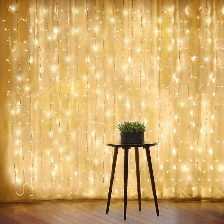 Warm White Window Curtain Lights