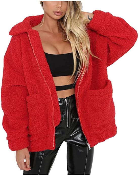 PRETTYGARDEN Faux Shearling Jacket