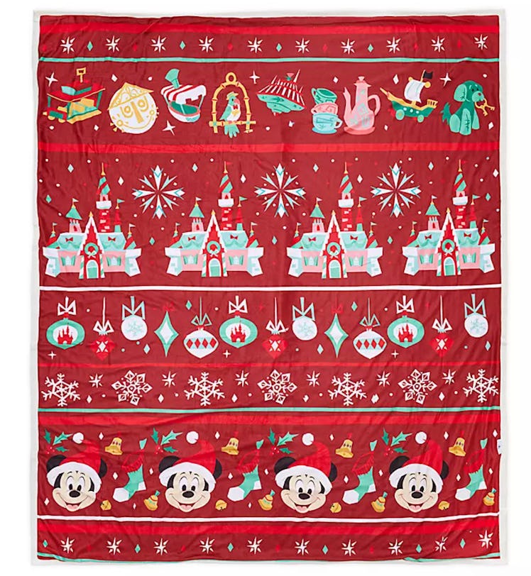Mickey Mouse Disney Parks Holiday Throw Blanket