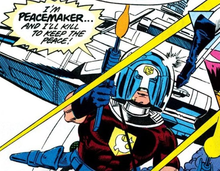 Peacemaker drawing in a comic book part