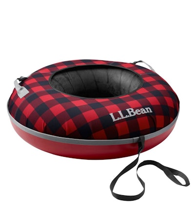 best sleds 2022: llbean buffalo plaid tube