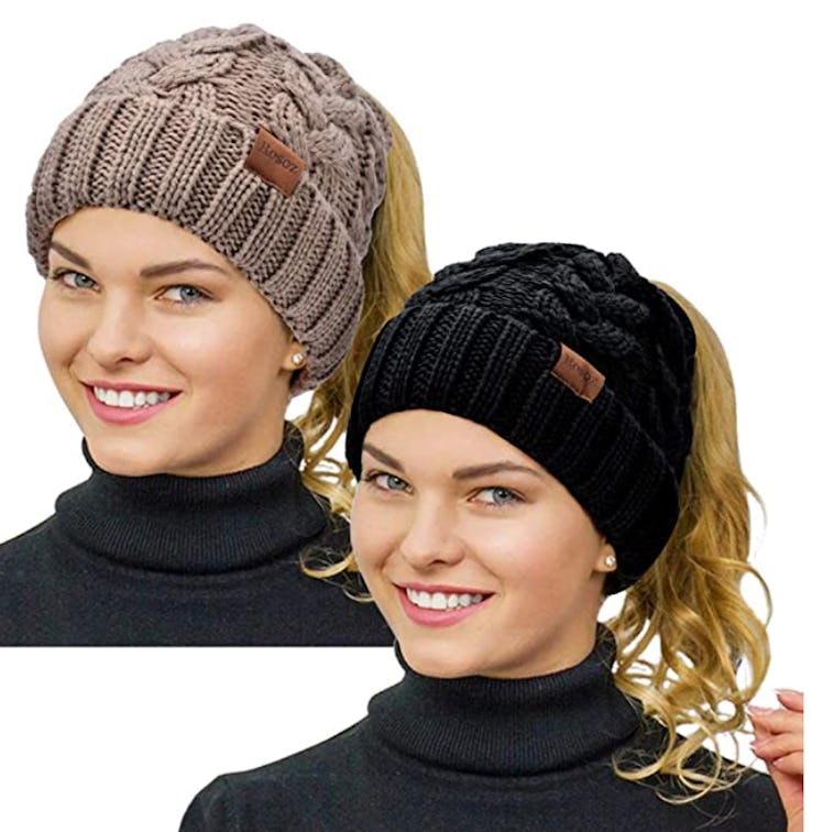 Rosoz Ponytail Beanie (2-Pack)