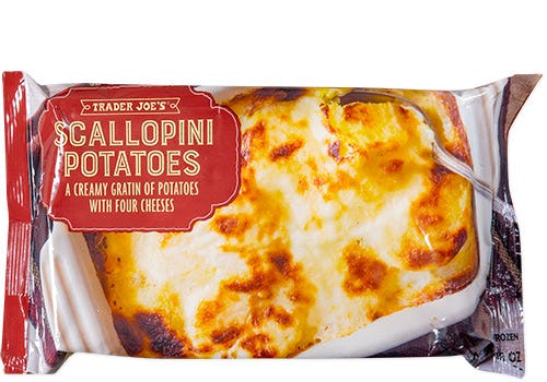 A package of Cheesy Scallopini Potatoes at Trader Joe's