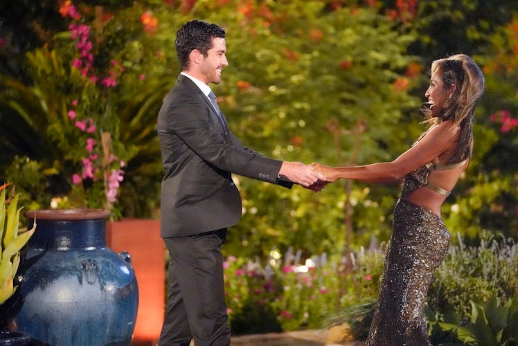 Tayshia Adams and Spencer Robertson, contestants of The Bachelorette show.