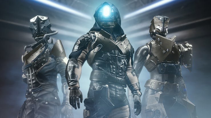 Three characters from Destiny 2