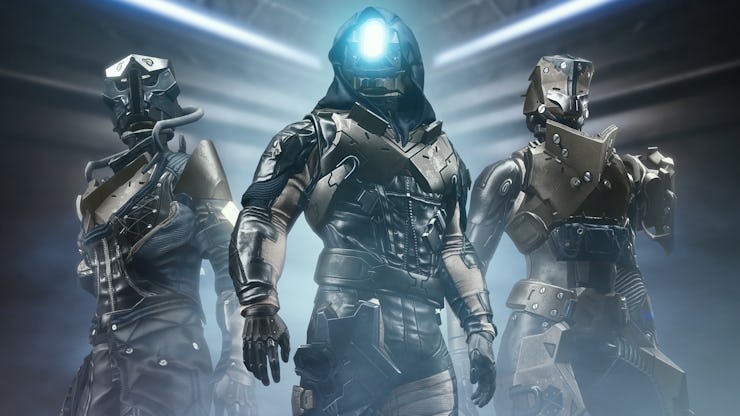 Three characters from Destiny 2 