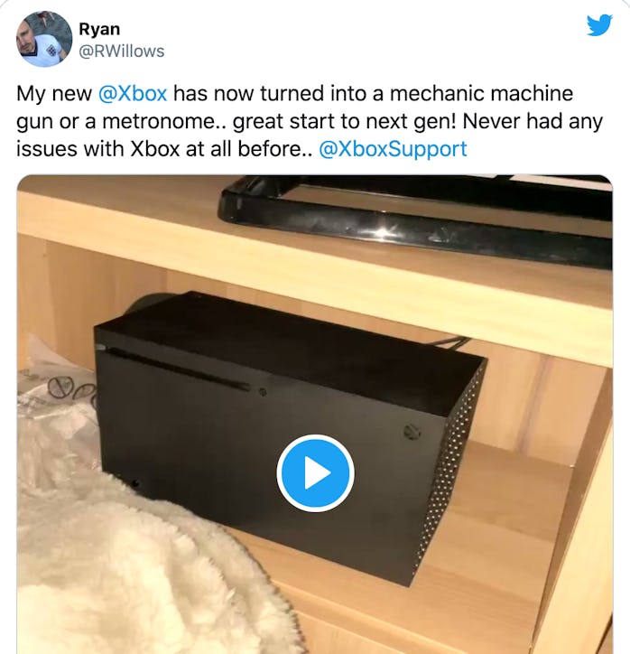 Twitter Xbox Series X hardware complaint