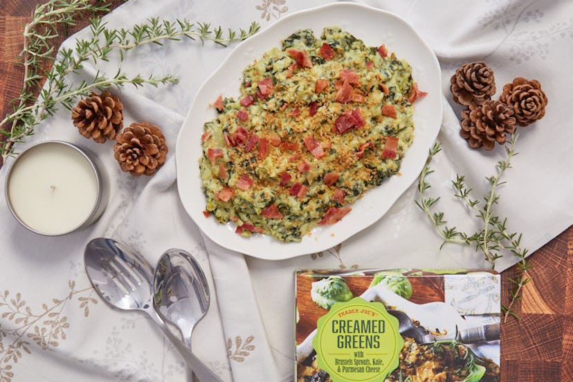 Creamed Greens Served on a plate