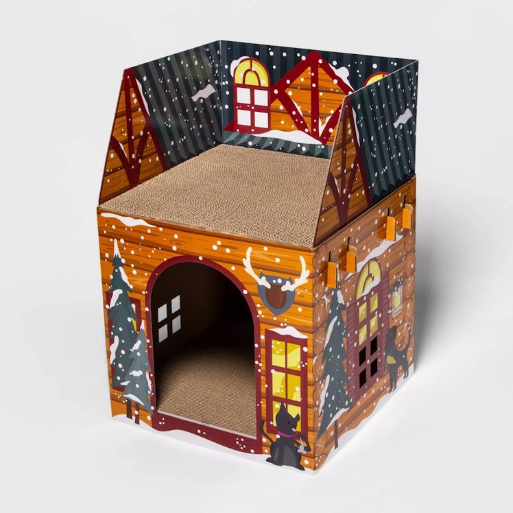 Winter Lodge Cat Scratcher House - Wondershop™