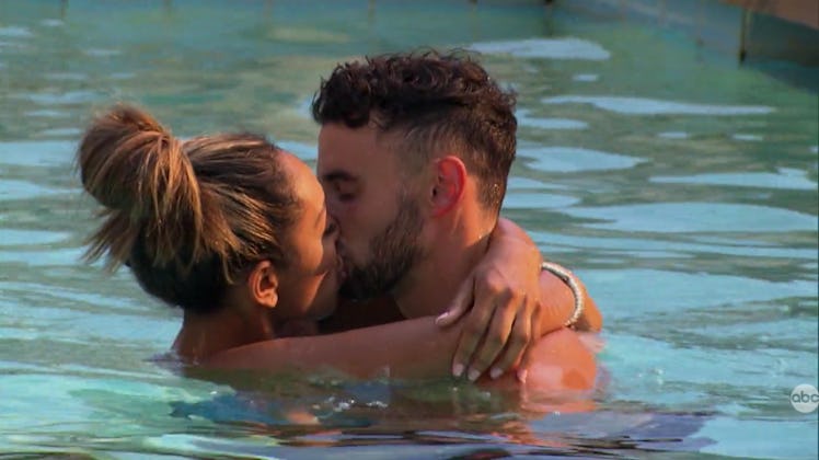 Tayshia Adams and Brendan Morais kissing on The Bachelorette