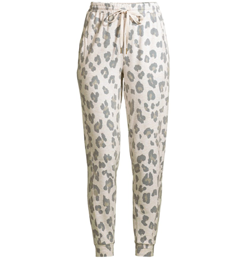 Animal Printed Joggers with Front Seaming