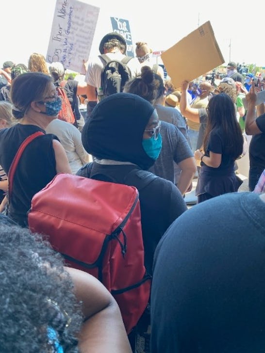 Turner at one of Oklahoma City's first BLM rallies