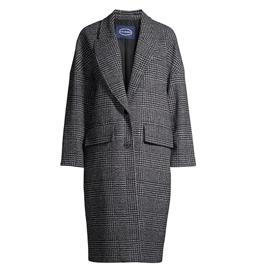 Long Plaid Coat