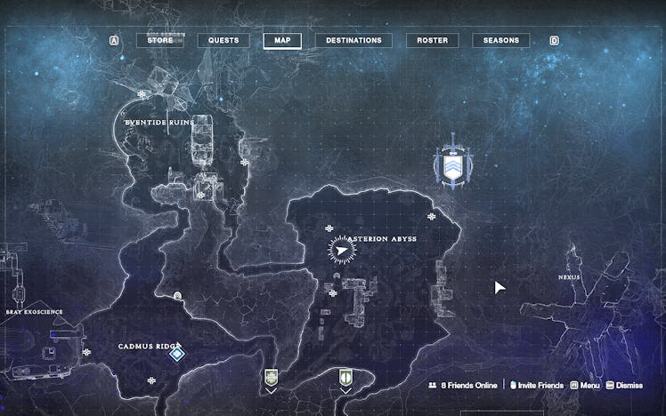 destiny 2 beyond light asterion abyss lost sector entropic shard location