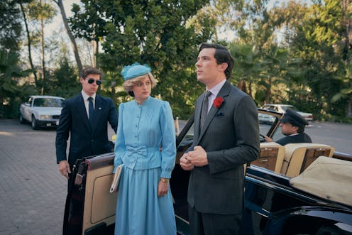 Princess Diana and Prince Charles in 'The Crown' Season 4 via the Netflix press site
