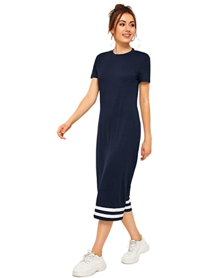 Romwe Midi T-Shirt Dress