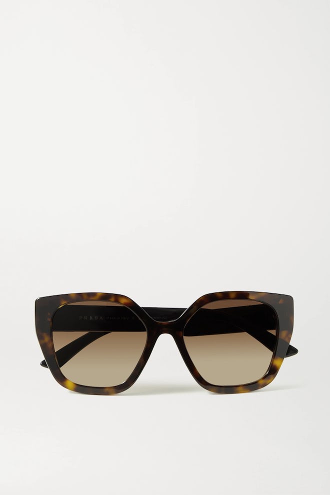 Square-Frame Tortoiseshell Acetate Sunglasses