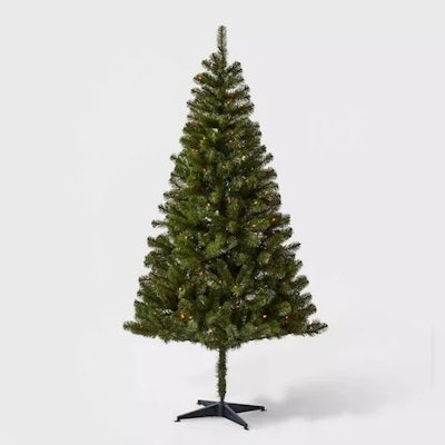 6ft Pre-lit Artificial Christmas Tree Alberta Spruce Multicolored Lights - Wondershop™