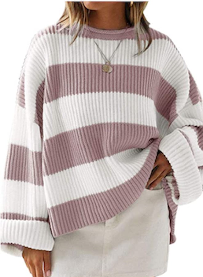 ZESICA Striped Sweater