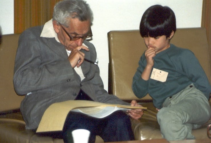 Paul Erdos with Terence Tao.