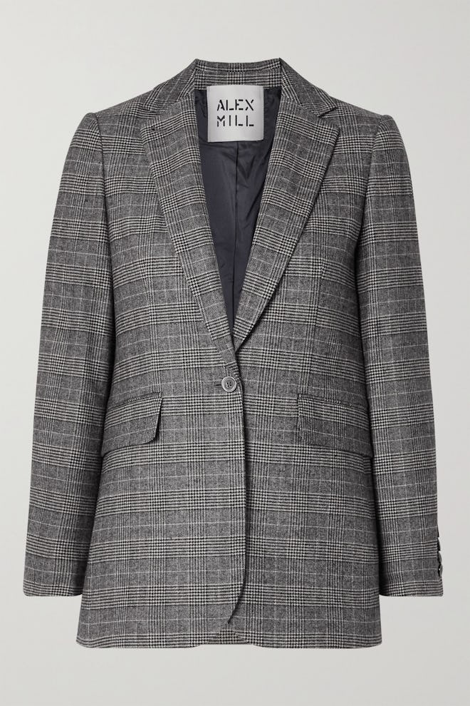 Alex Mill Ryder Prince of Wales Checked Woven Blazer