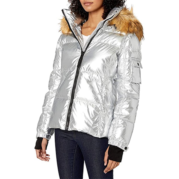  S13 Kylie Down Puffer Jacket With Faux Fur Trimmed Hood 
