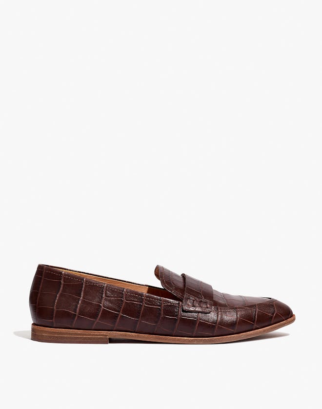 The Alex Loafer in Croc Embossed Leather