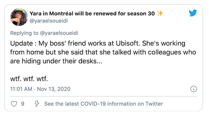 Reports suggest a hostage situation is underway at Ubisoft Montreal. 