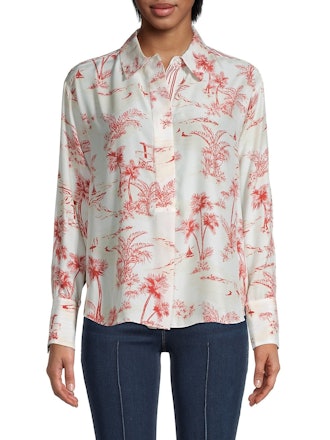 Frame Printed Silk Shirt