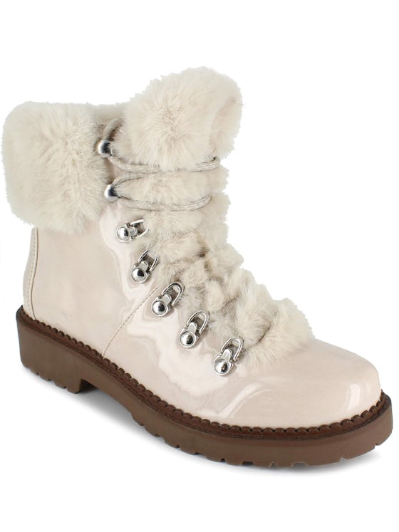 Faux Fur Lace Up Boot