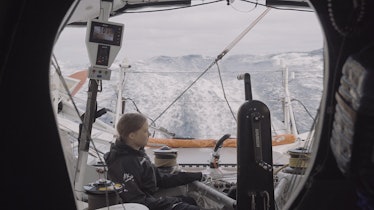 Greta Thunberg on her trans-Atlantic voyage.