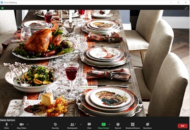Some of the best Thanksgiving Zoom backgrounds include festive tables and cute messages.