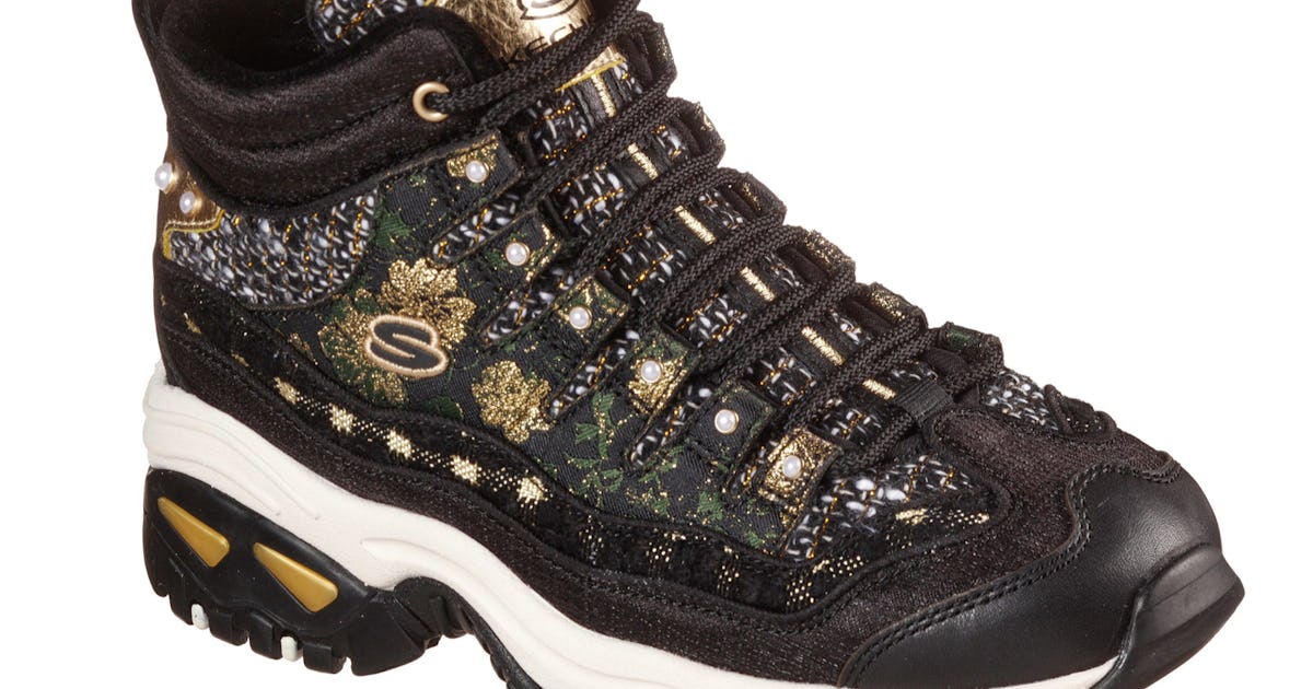 Skechers fully embraces the ugly wave with big and sparkly holiday