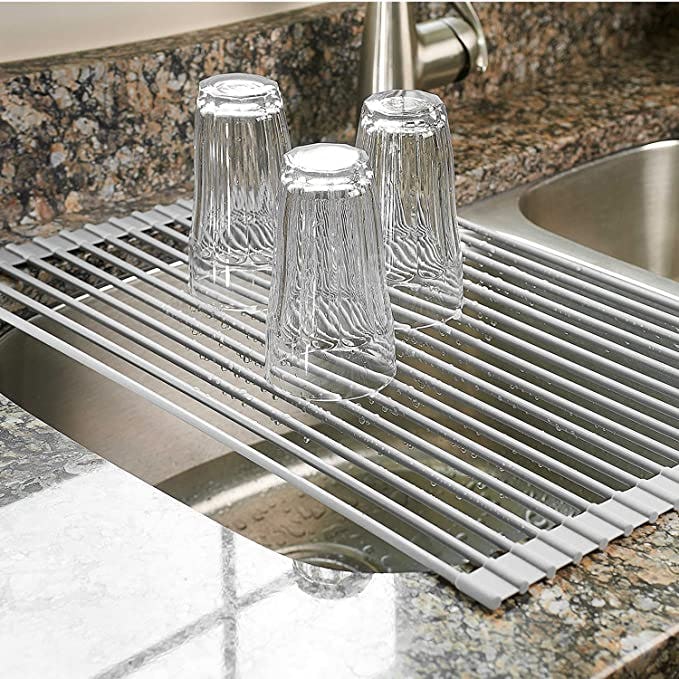 Surpahs Over the Sink Multipurpose Roll-Up Dish Drying Rack