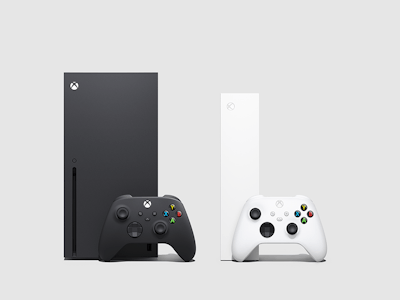 Microsoft side-by-side of Xbox Series X vs Xbox Series S.