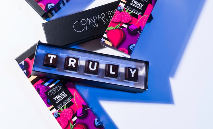 Compartes’ Truly Hard Seltzer-infused chocolates are a festive treat.