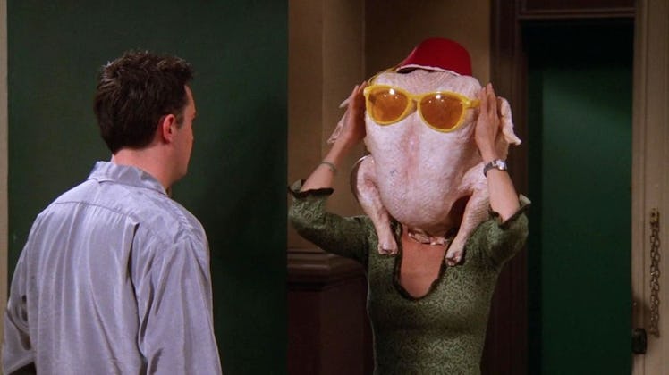 Friends Monica Thanksgiving Turkey on Head