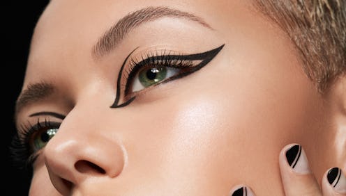 Stila Stay All Day Dual-Ended Waterproof Liquid Eye Liner on model.