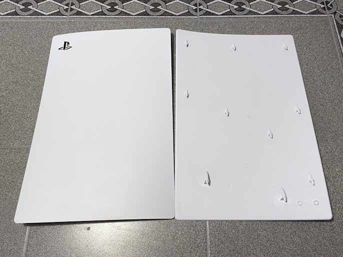 The PlayStation 5's side panels.