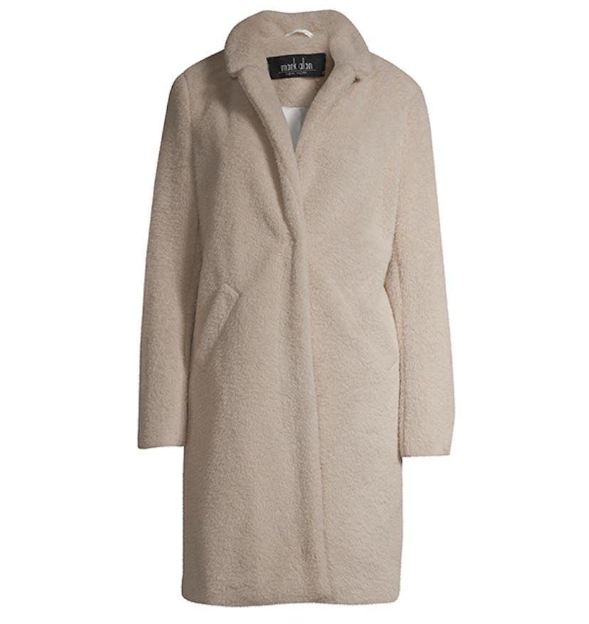 Single Breasted Faux Sherpa Coat