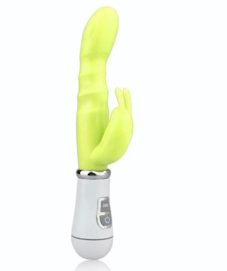 Neon Green Silicone Rabbit Vibrator